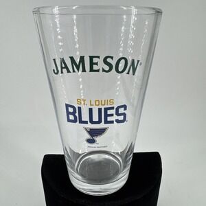 Glass Drinking Beer Pint Jameson St. Louis Blues Hockey 5.75" T NHL Barware